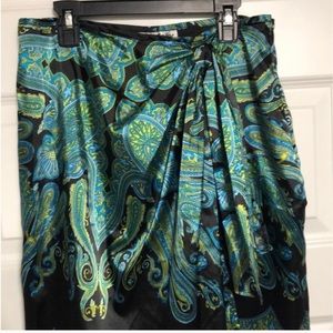 Richie Tailor Silky Wrap skirt size large